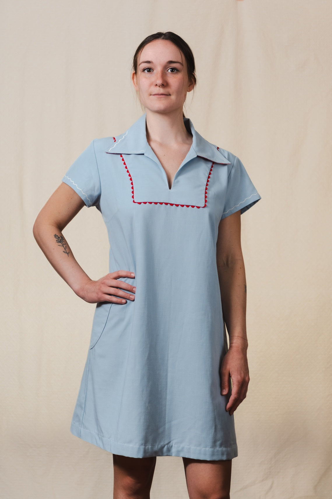 Blue Collared Dress