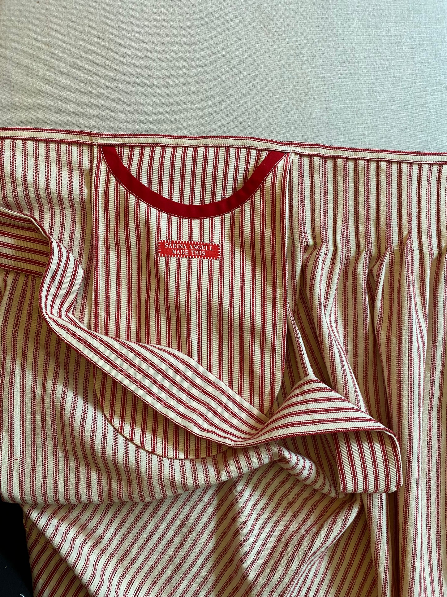 Red Stripe Wrap Skirt