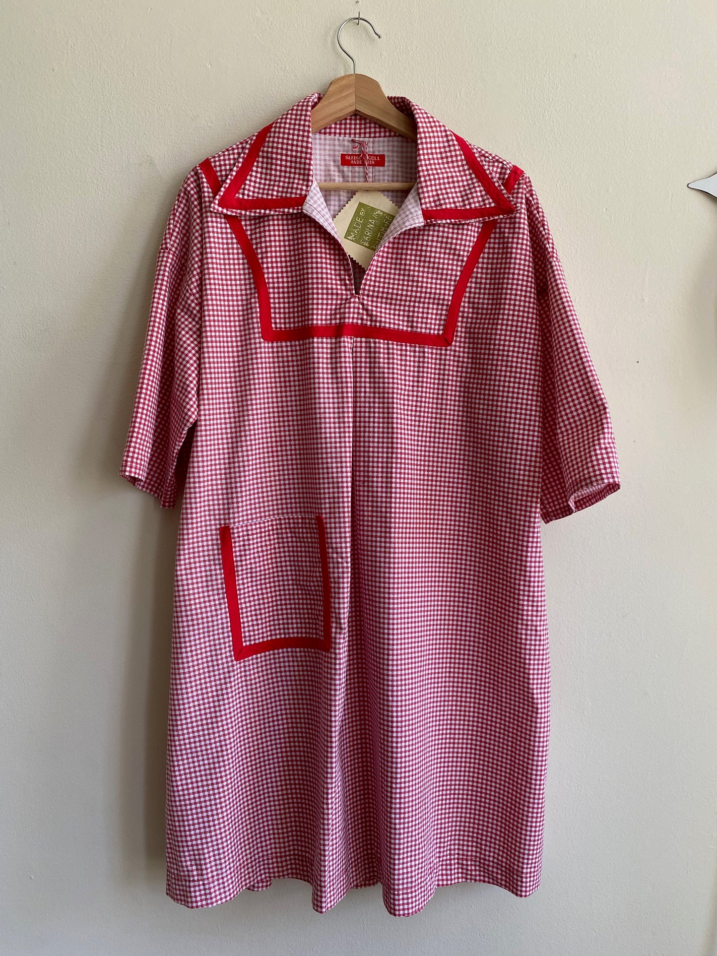Gingham Collared Dress