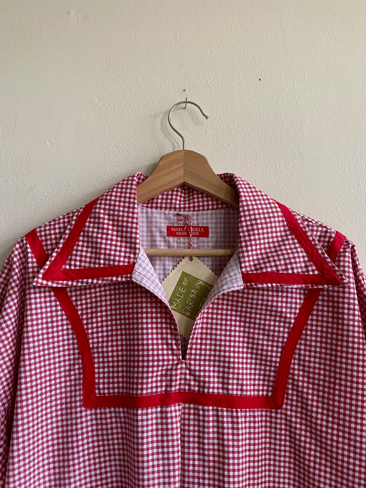 Gingham Collared Dress