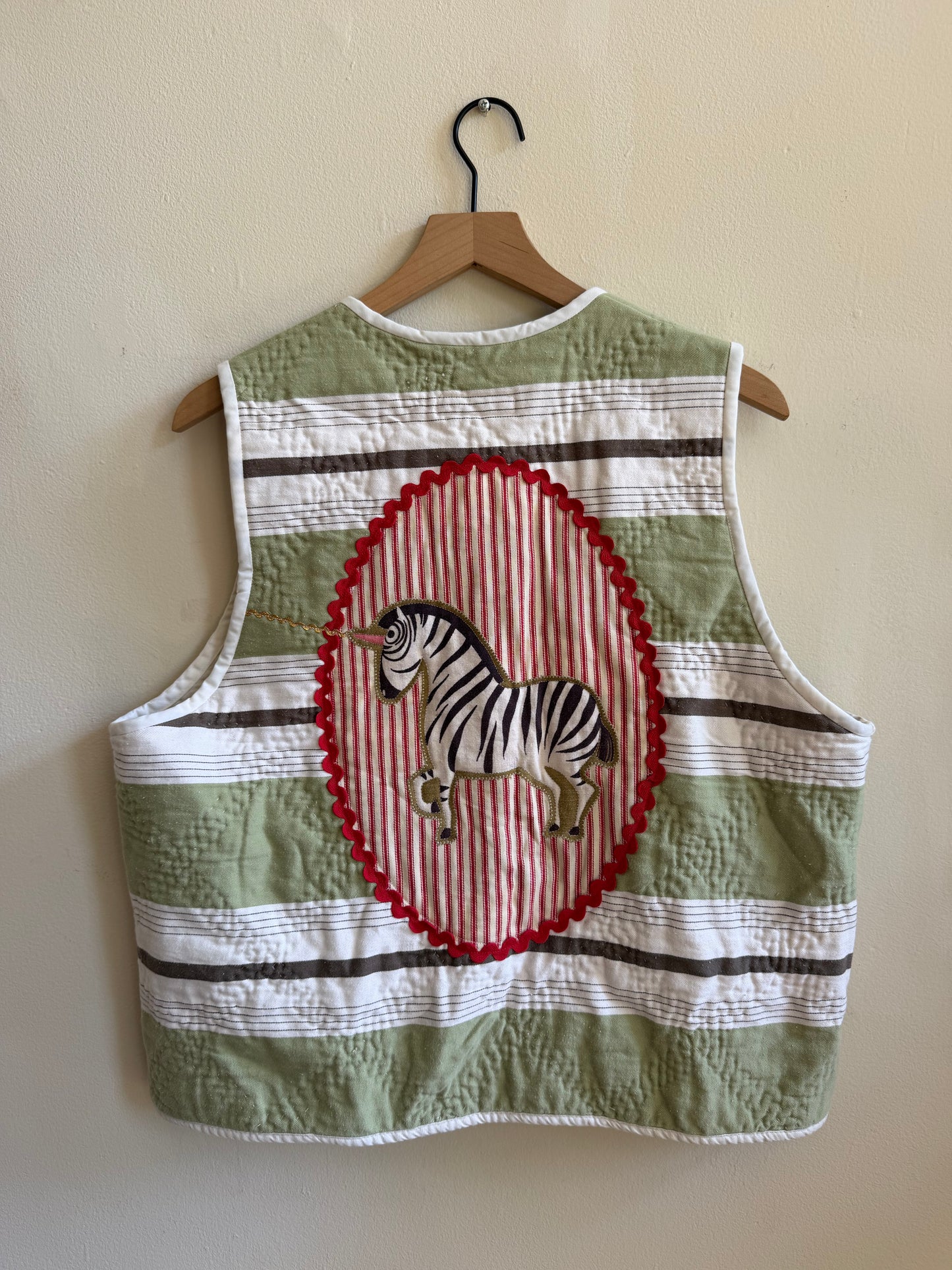 Unicorn Zebra Quilt Vest